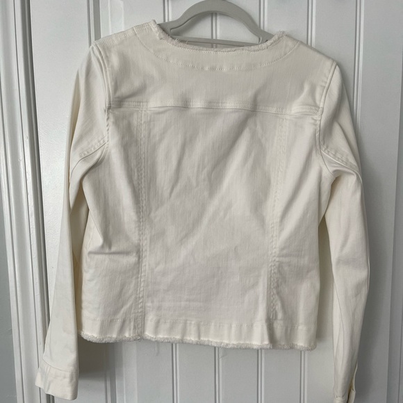 Cabi White Castaway Denim Jacket Size M - Picture 2 of 6